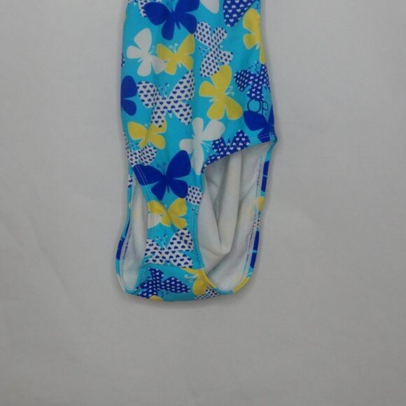 OP One Piece Swimsuit Butterflies Blue Yello White (SW 001) - Picture 5 of 7